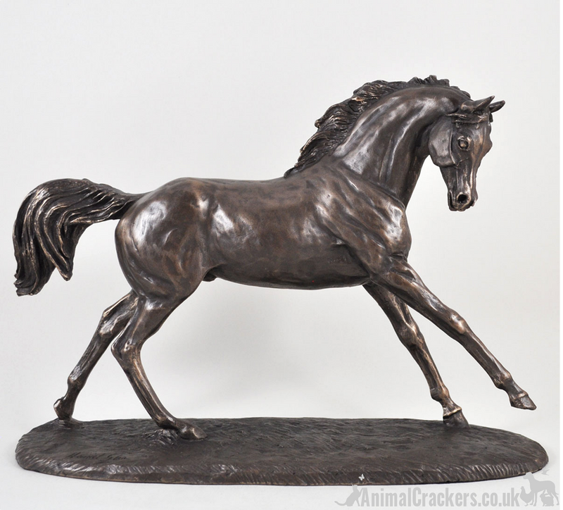 Large 'Cantering Arabian' by Harriet Glen, fabulous Bronze Arab Stallion Horse figurine