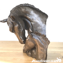 Cold cast bronze Mare & Foal Heads sculpture by David Geenty, fabulous Horse or Pony lover gift, a real statement piece