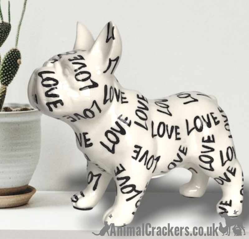 'Jack' the French Bulldog ceramic money box piggy bank by Pomme Pidou, Black & White in a choice of 3 designs