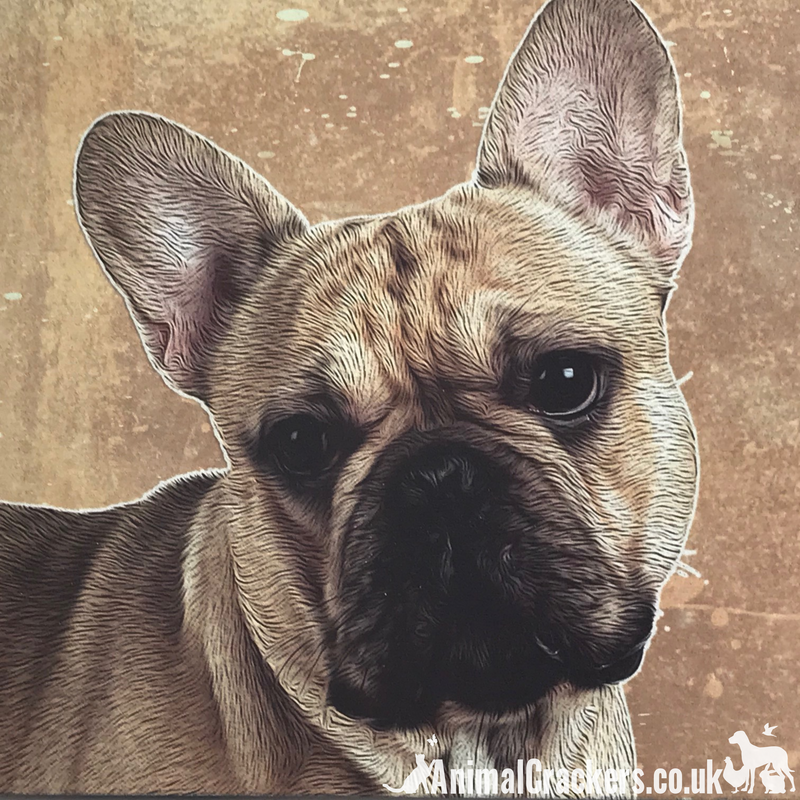 Large (45cm) heavy wooden sign with cute Beige Frenchie and 'A House is not a Home without a French Bulldog' wording