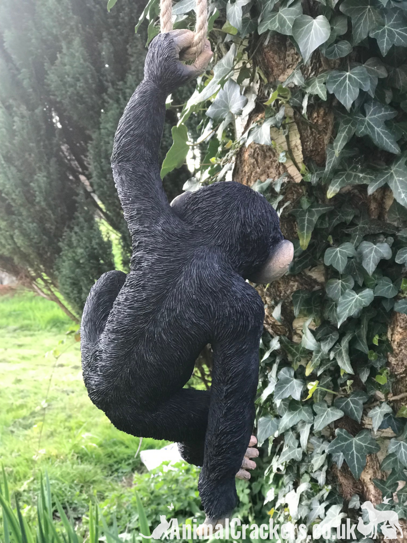 40cm rope swinging Climbing Monkey garden ornament decoration chimp lover gift