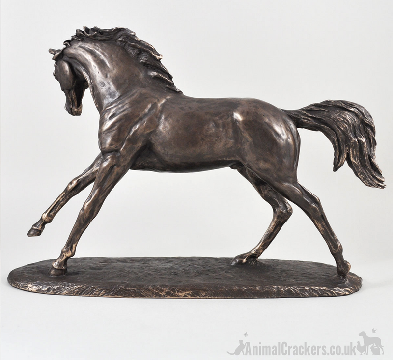 Large 'Cantering Arabian' by Harriet Glen, fabulous Bronze Arab Stallion Horse figurine