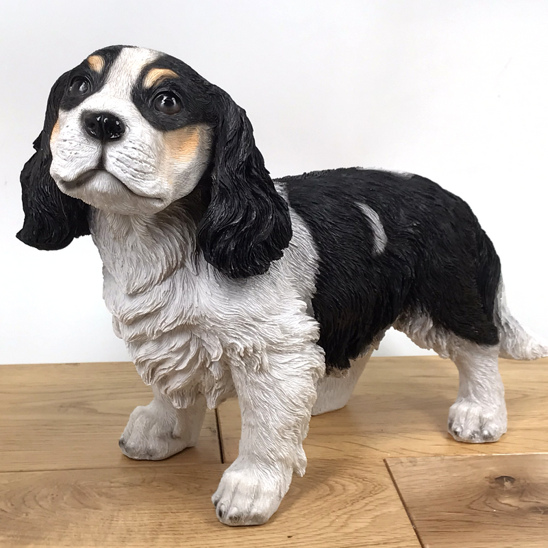 Large (31cm) Cavalier King Charles Spaniel figurine, heavy weight,  home or garden decoration