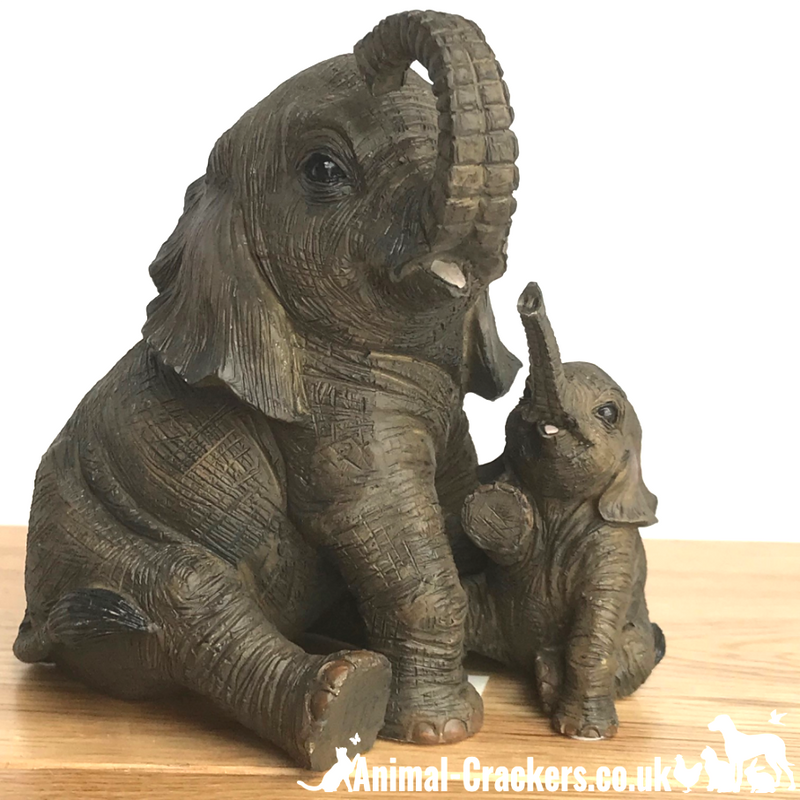 Sitting Elephant with Calf ornament/figurine from Leonardo, gift boxed