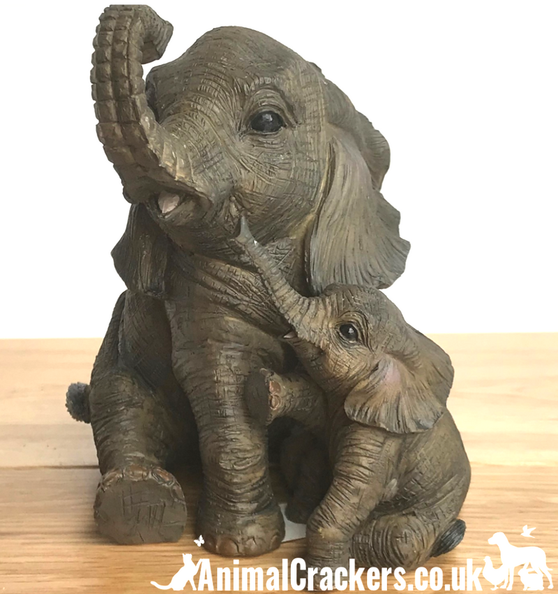 Sitting Elephant with Calf ornament/figurine from Leonardo, gift boxed