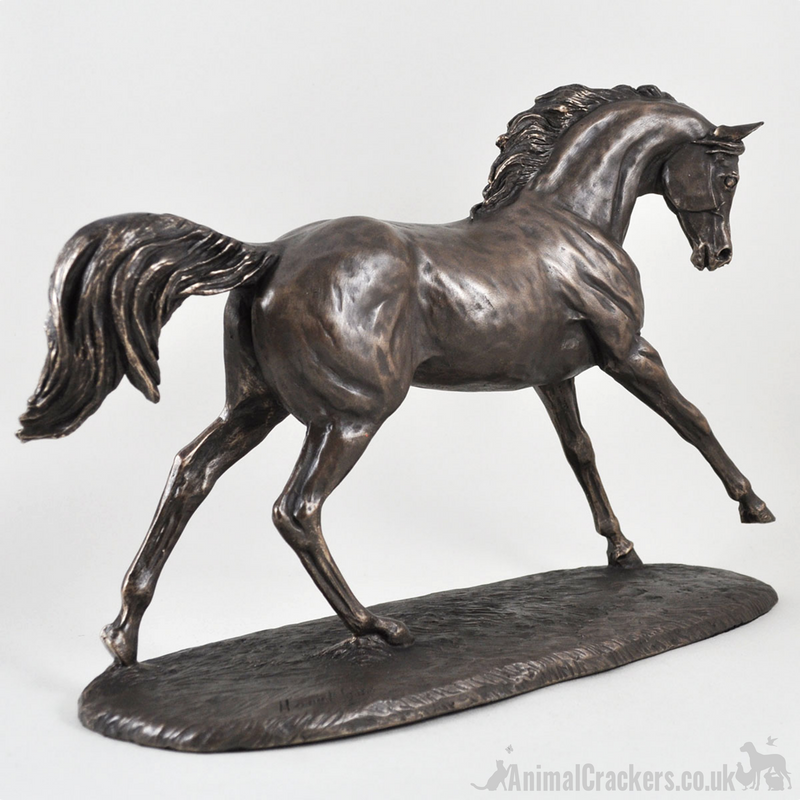 Large 'Cantering Arabian' by Harriet Glen, fabulous Bronze Arab Stallion Horse figurine