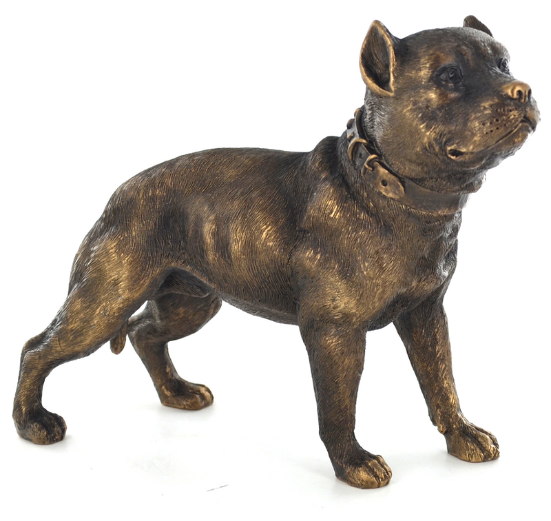 18cm bronze effect Pit Bull Terrier ornament
