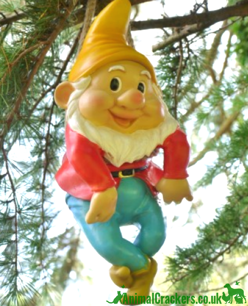 Large Gnome with Orange hat, tree hanging novelty garden ornament