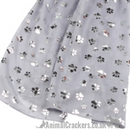 Silver foil Paw print ladies  lightweight cotton mix Scarf Sarong in choice of colours