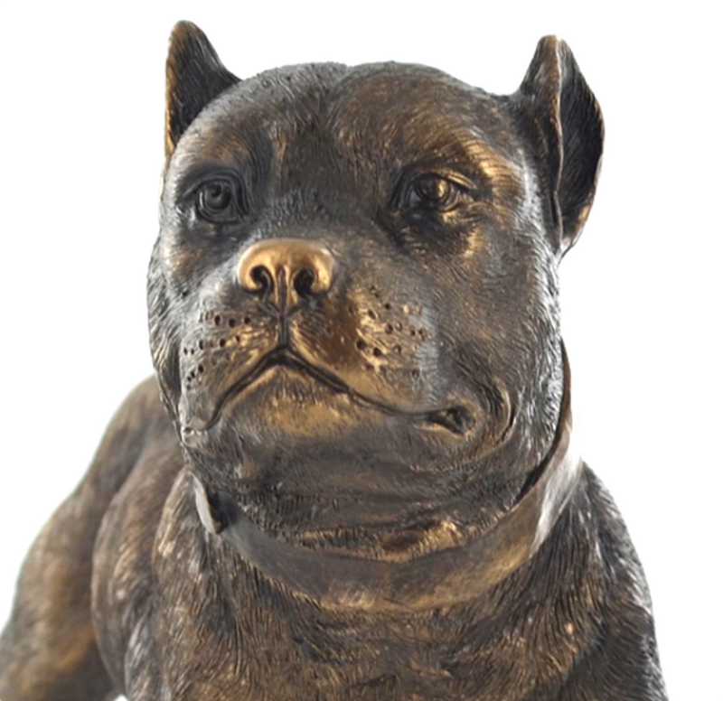 18cm bronze effect Pit Bull Terrier ornament