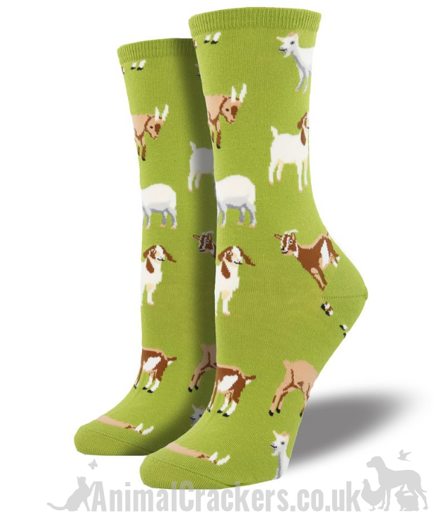 Women's Goat 'Silly Billy' design socks by Socksmith, one size, novelty Goat lover gift