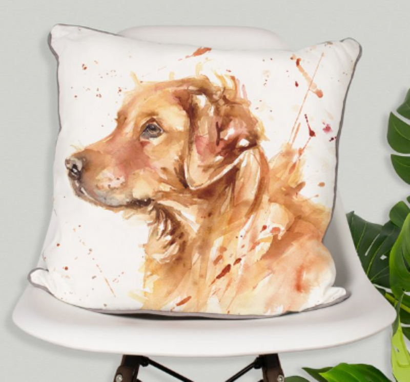 Golden Retriever Cushion with inner, Leonardo Man's Best Friend range by Leonardo designed by Jennifer Rose