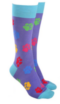 Paw Print Socks quality Cotton mix one size Women or Men, novelty Dog Cat lover gift