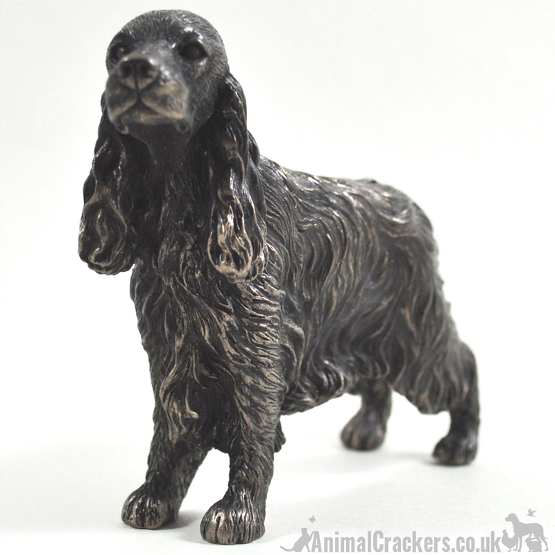 Cold Cast Bronze standing Cocker Spaniel ornament figurine