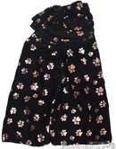 Gold foil Paw print ladies lightweight cotton mix Scarf Sarong in choice of colours, great Dog or Cat lover gift and stocking filler