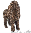 Cold Cast Bronze Labradoodle ornament figurine collectable Doodle Dog lover gift