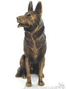 16cm German Shepherd bronze effect ornament figurine Alsatian lover gift