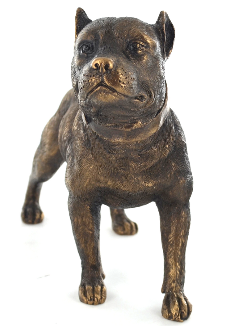 18cm bronze effect Pit Bull Terrier ornament