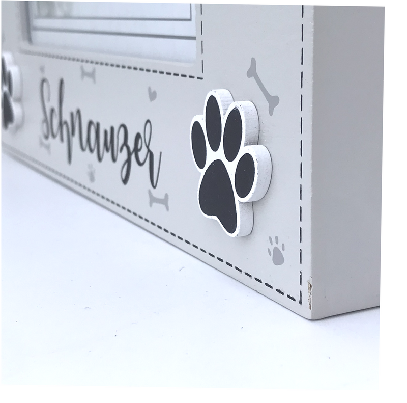 English Bulldog photo frame wooden box style picture holder, 6" x 4"